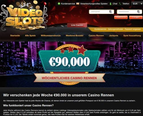 Videoslots online Casino Renner Turnier mit 90000€ zu gewinnen 500