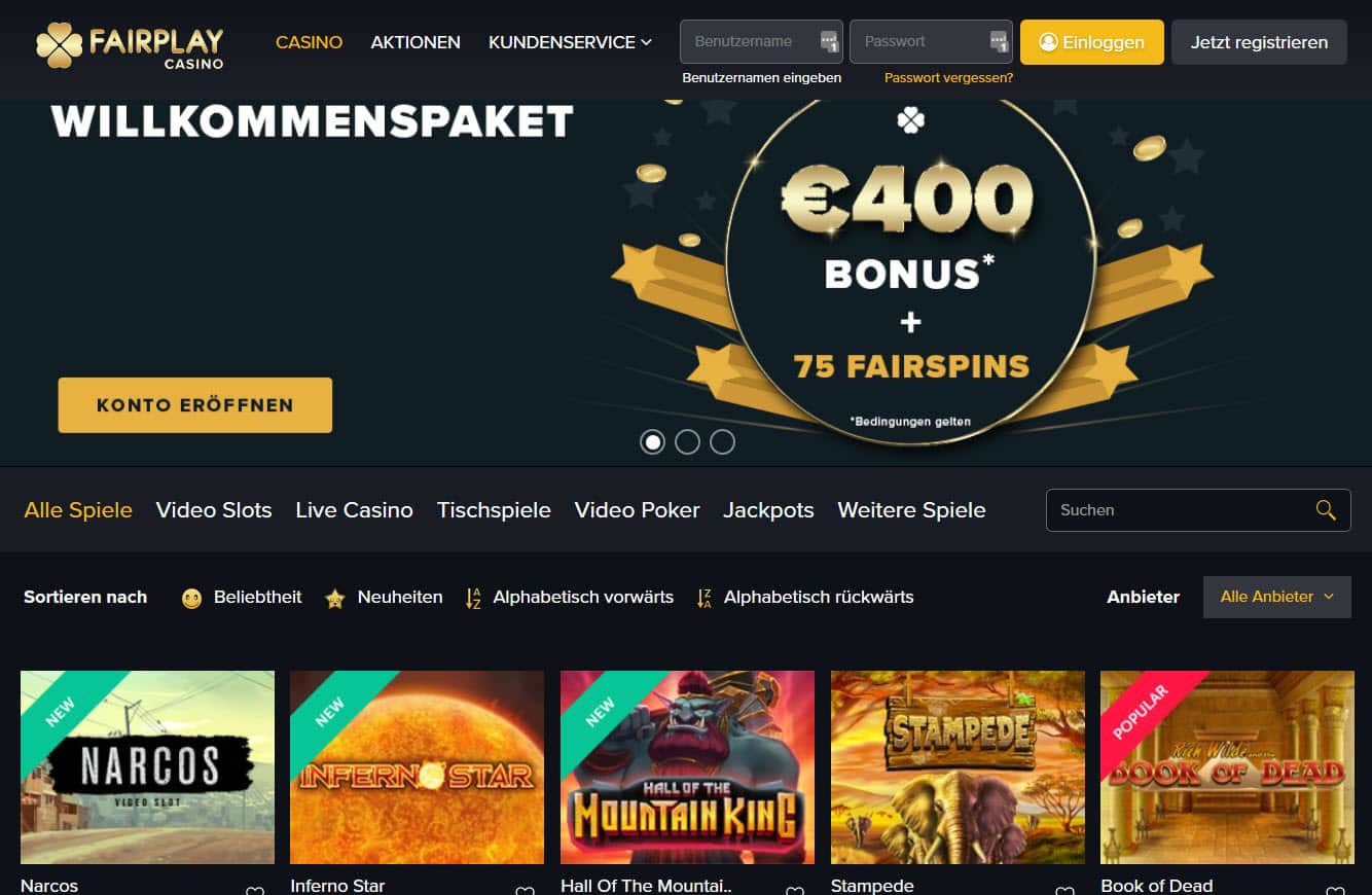 Fairplay Casino Startseite